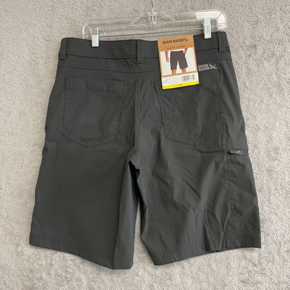 NEW Eddie Bauer Rainier 10” Tech Shorts Men’s 32 Cargo Outdoor Black j361 - Picture 3 of 6